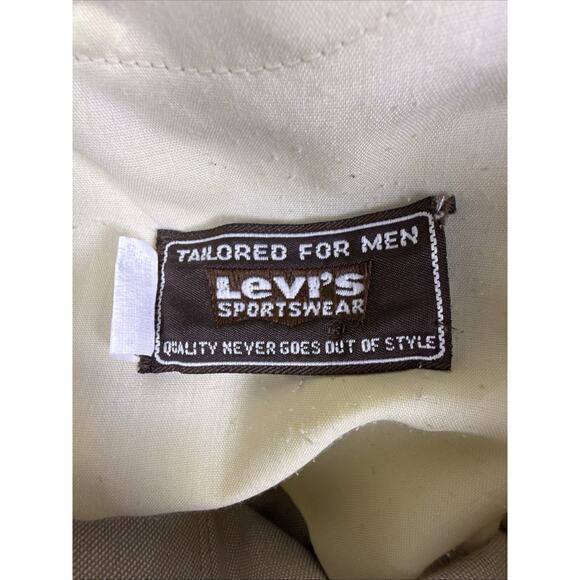 Vintage Levis Sportswear 70s Flare Pants 36x32 Gray Beige USA Made - Picture 6 of 6